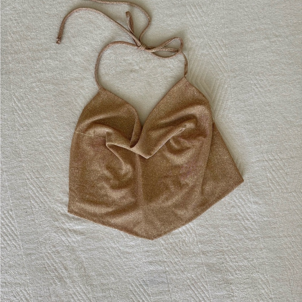 Gold Halter Top